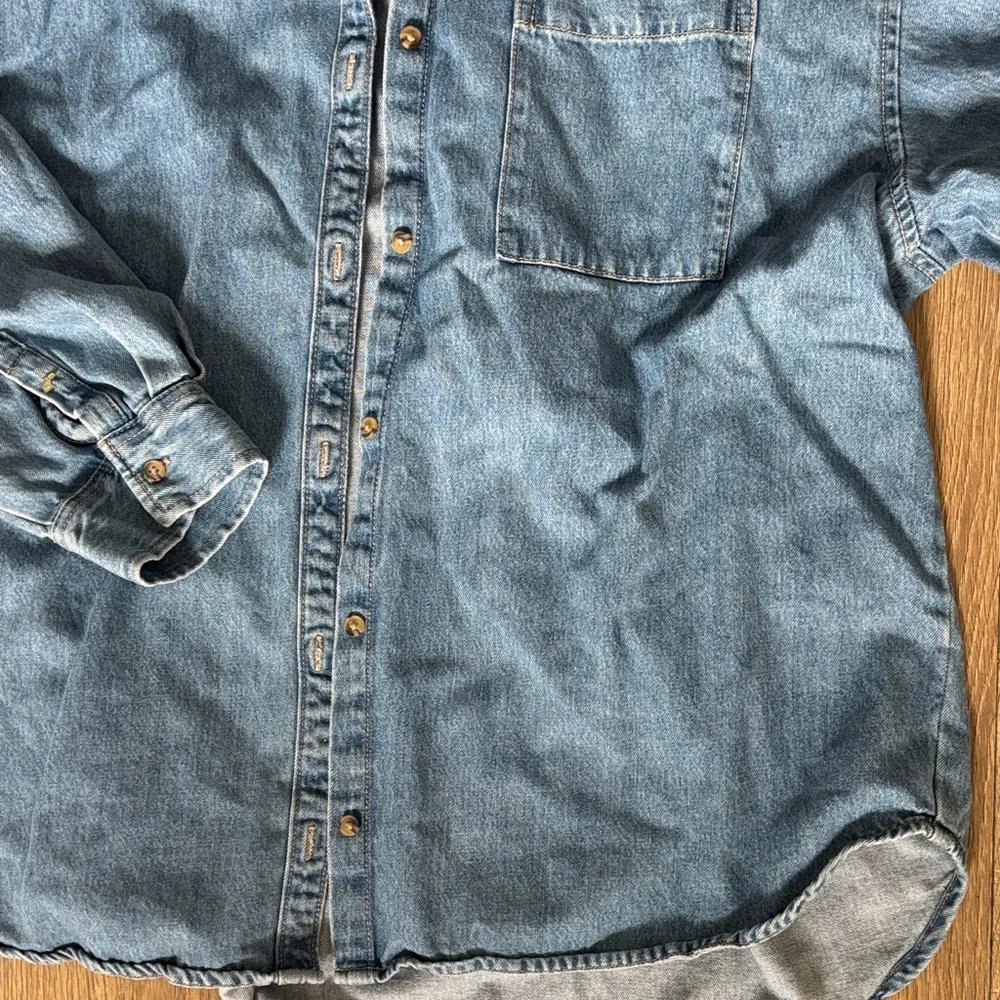 Old Navy Blue Denim Button-Down Shirt